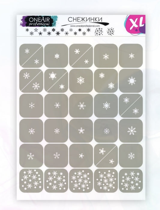 Pochoir XL 16 snowflakes