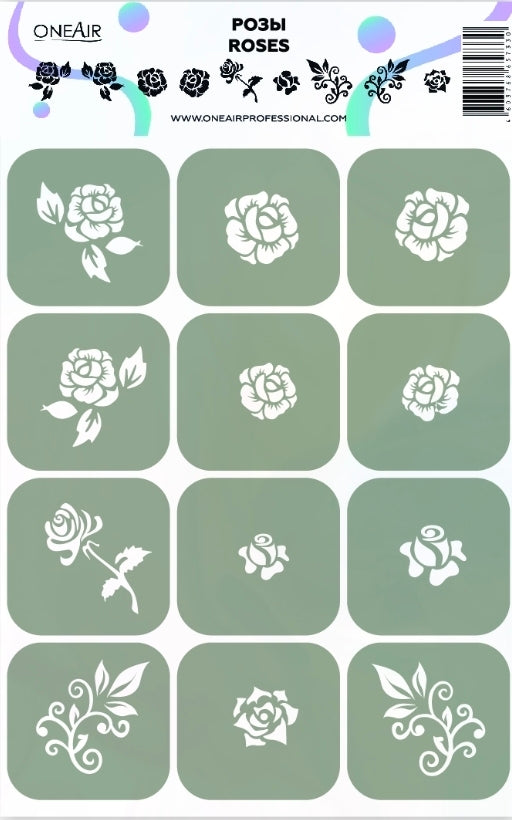 Pochoirs 23 Roses